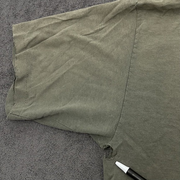 Vintage 90s over the edge skate brand t-shirt medium distressed faded green - Picture 6 of 11